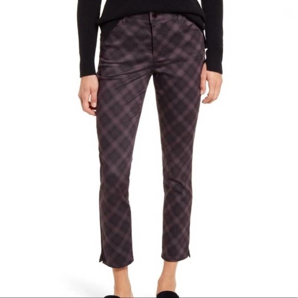 Wit & Wisdom Purple Print Ankle Jeans Size 6 NWT - Picture 1 of 11